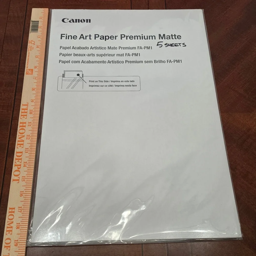 Canon Fine Art Paper Premium Matte 13x19 5 Sheets FA-PM1 Photo Inkjet Printing